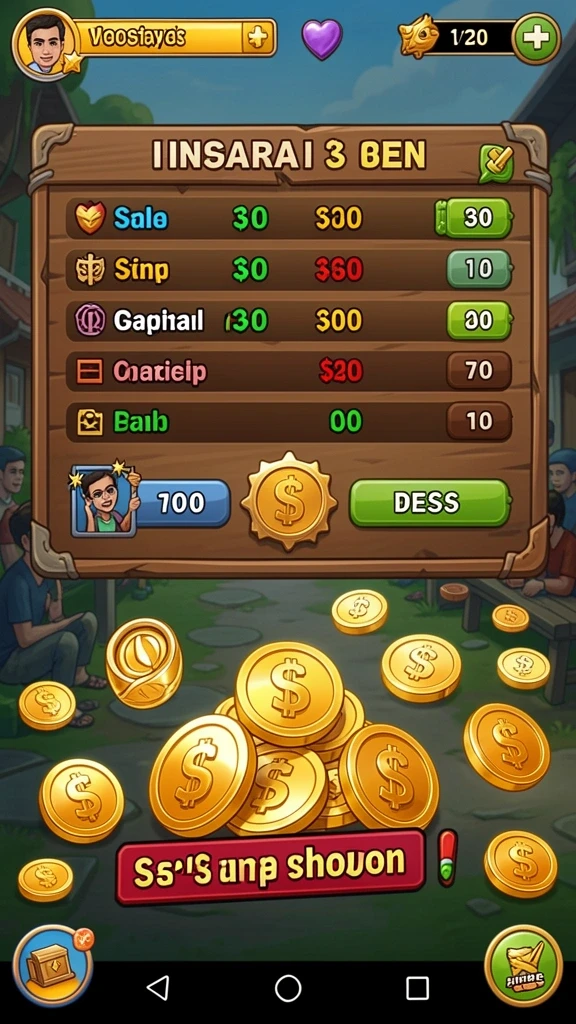 Screenshot kedua menampilkan fitur bonus yang menggiurkan.