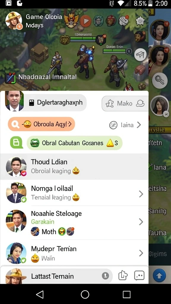 Tampilkan berbagai pilihan permainan yang tersedia.