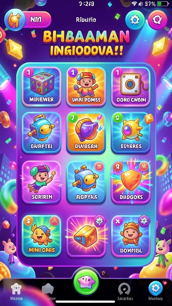 Level yang penuh warna dengan tantangan menarik.