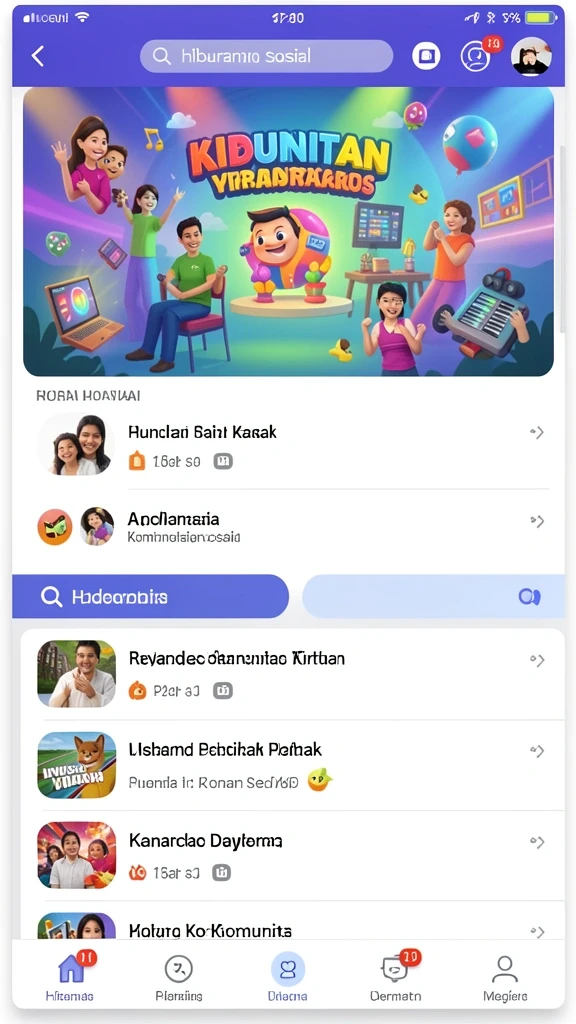 Tampilan awal aplikasi yang menarik dan mudah dinavigasi.