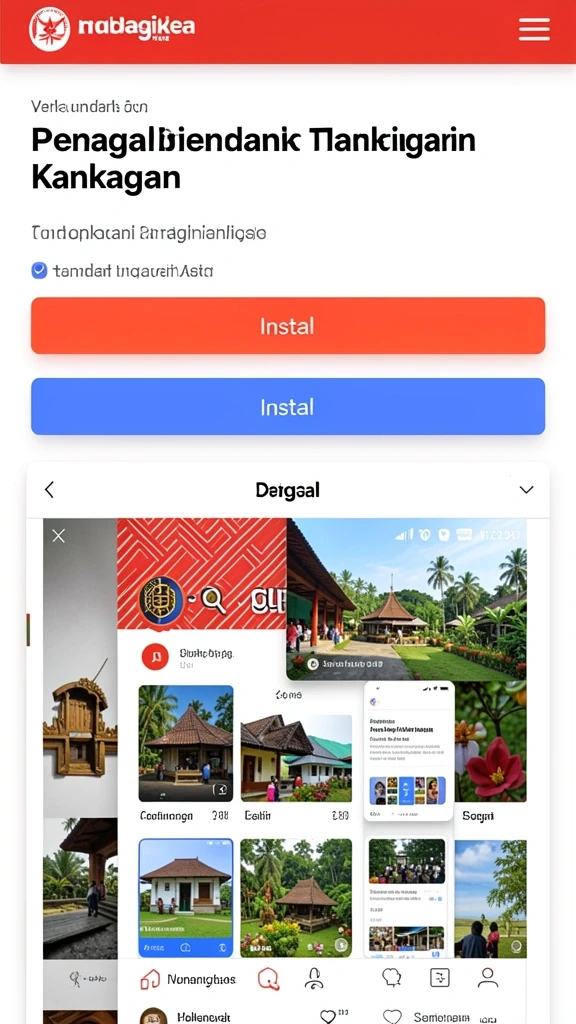 Tampilan awal yang menarik dan user-friendly.
