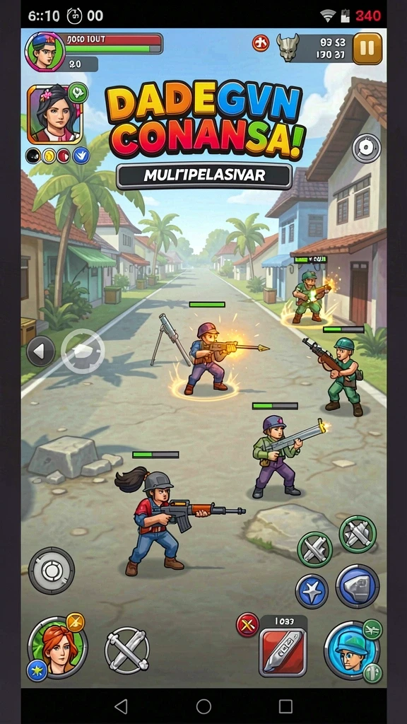 Screenshot menunjukkan antarmuka permainan yang menarik.