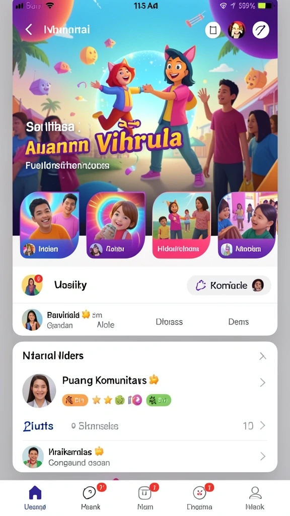 Tangkapan layar menunjukkan interaksi pemain di dalam game.