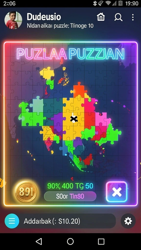 Tampilan awal yang menarik dan penuh warna.