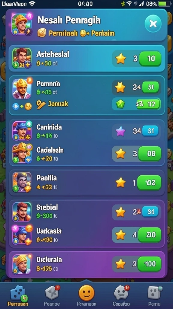 Screenshot memperlihatkan fitur interaksi antar pemain.