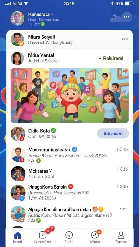 Fitur permainan yang beragam dan mudah diakses.