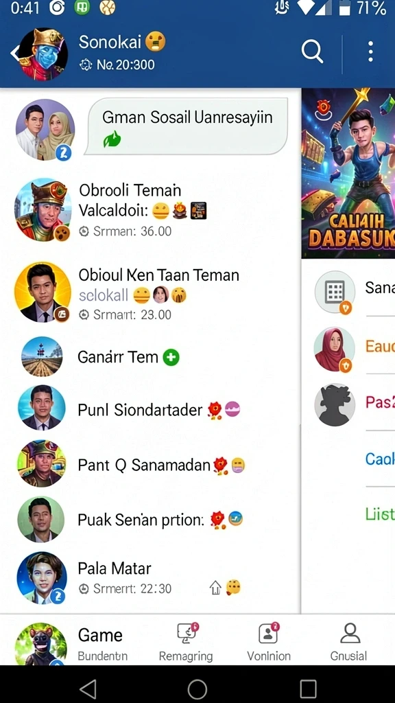 Tampilan awal yang menarik dan mudah dinavigasi.