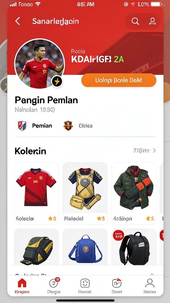 Tampilan awal permainan dengan karakter utama.