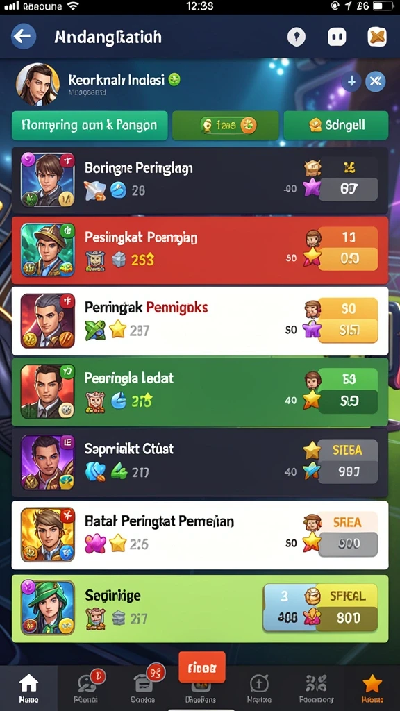 Berbagai karakter yang bisa dipilih dan dikustomisasi.