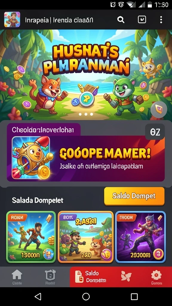 Screenshot menunjukkan tampilan menu permainan yang menarik.