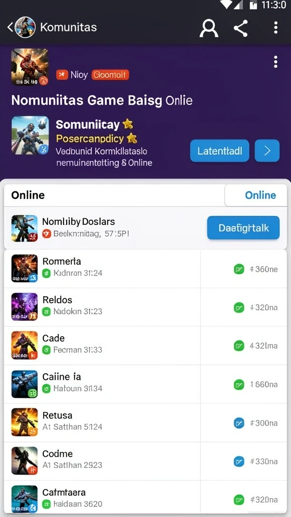Menunjukkan karakter unik yang bisa dipilih.