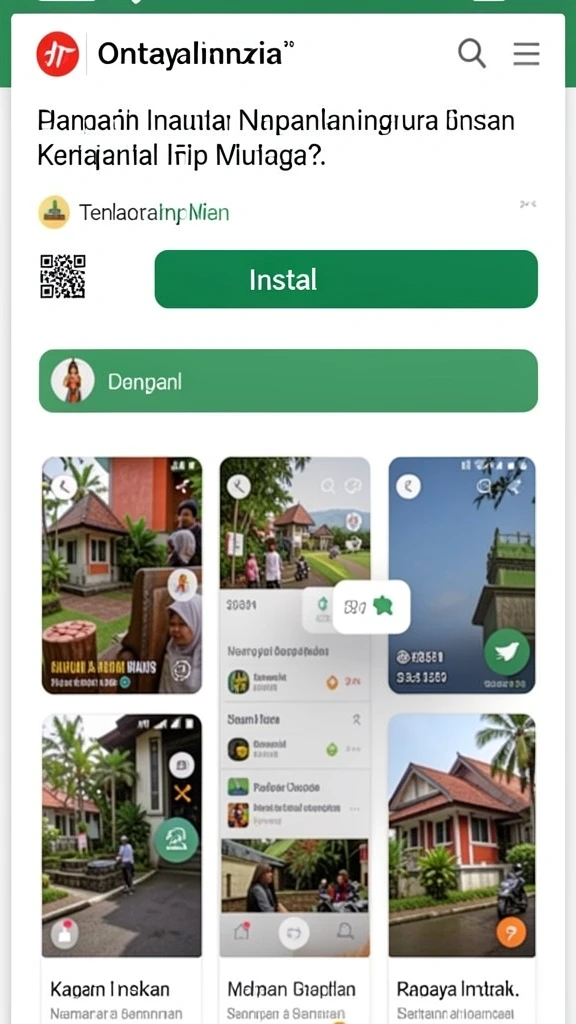 Tampilan awal aplikasi yang menarik dan informatif.